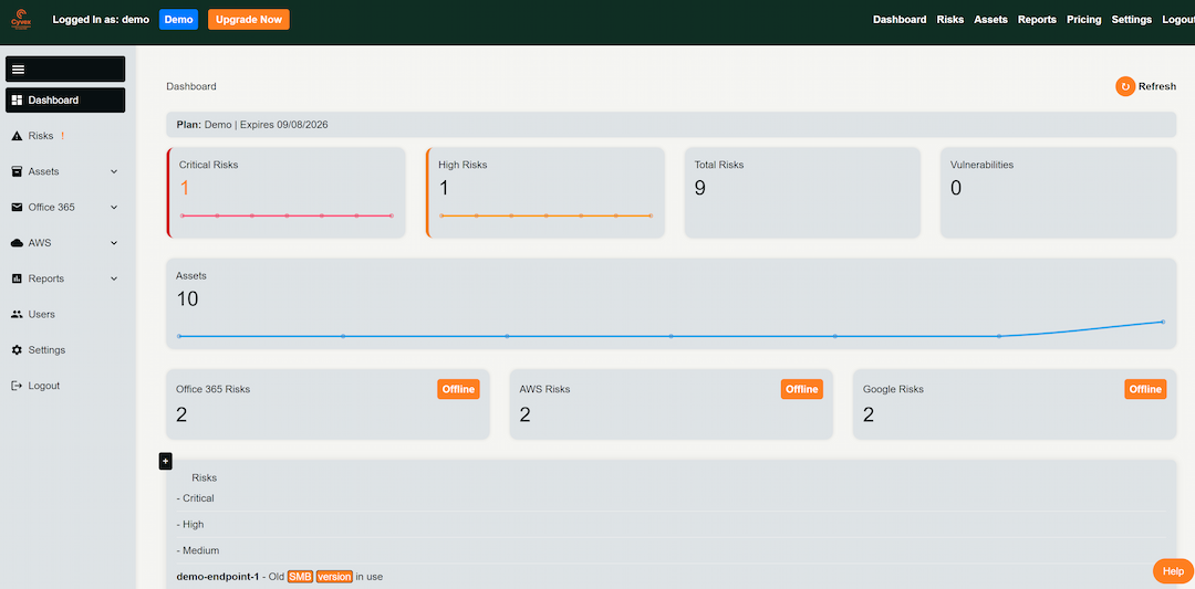 Continuous visibility demo screenshot